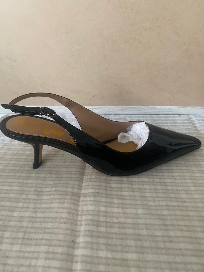 Sam Edelman Black Patent Slingback Heels - photo 4