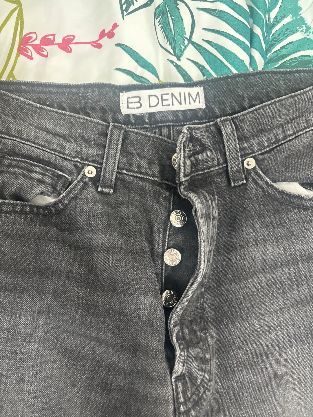 B3 DENIM Charcoal Grey Wide Leg Jeans - photo 2