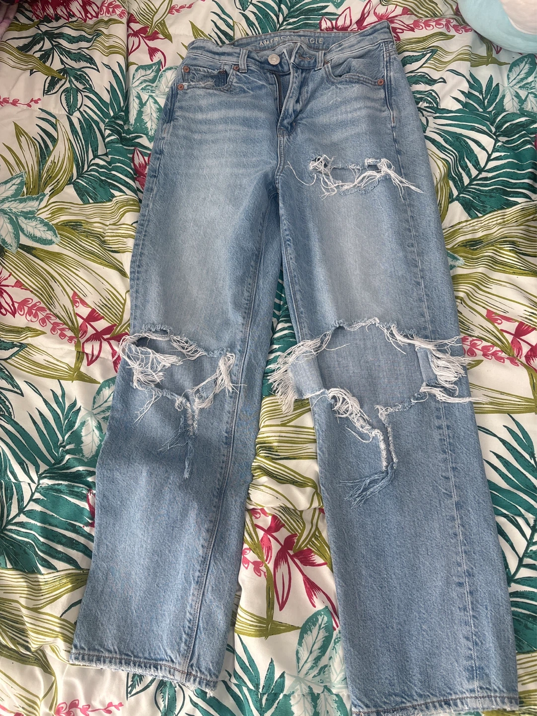 American Eagle Distressed Mom Jeans