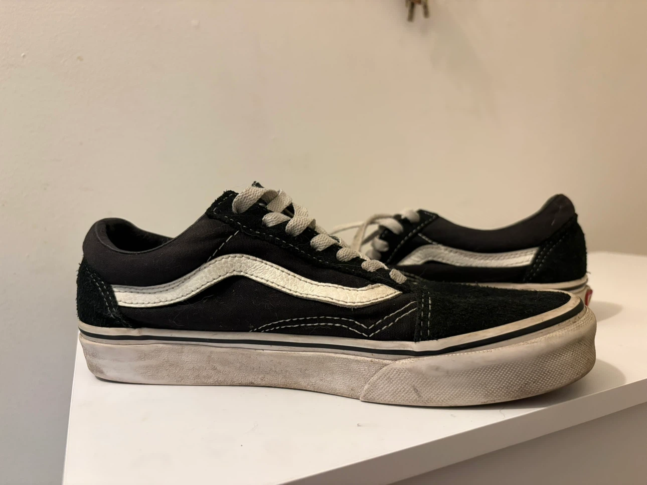 Vans Old Skool Black White Suede Skate Shoes - photo 3