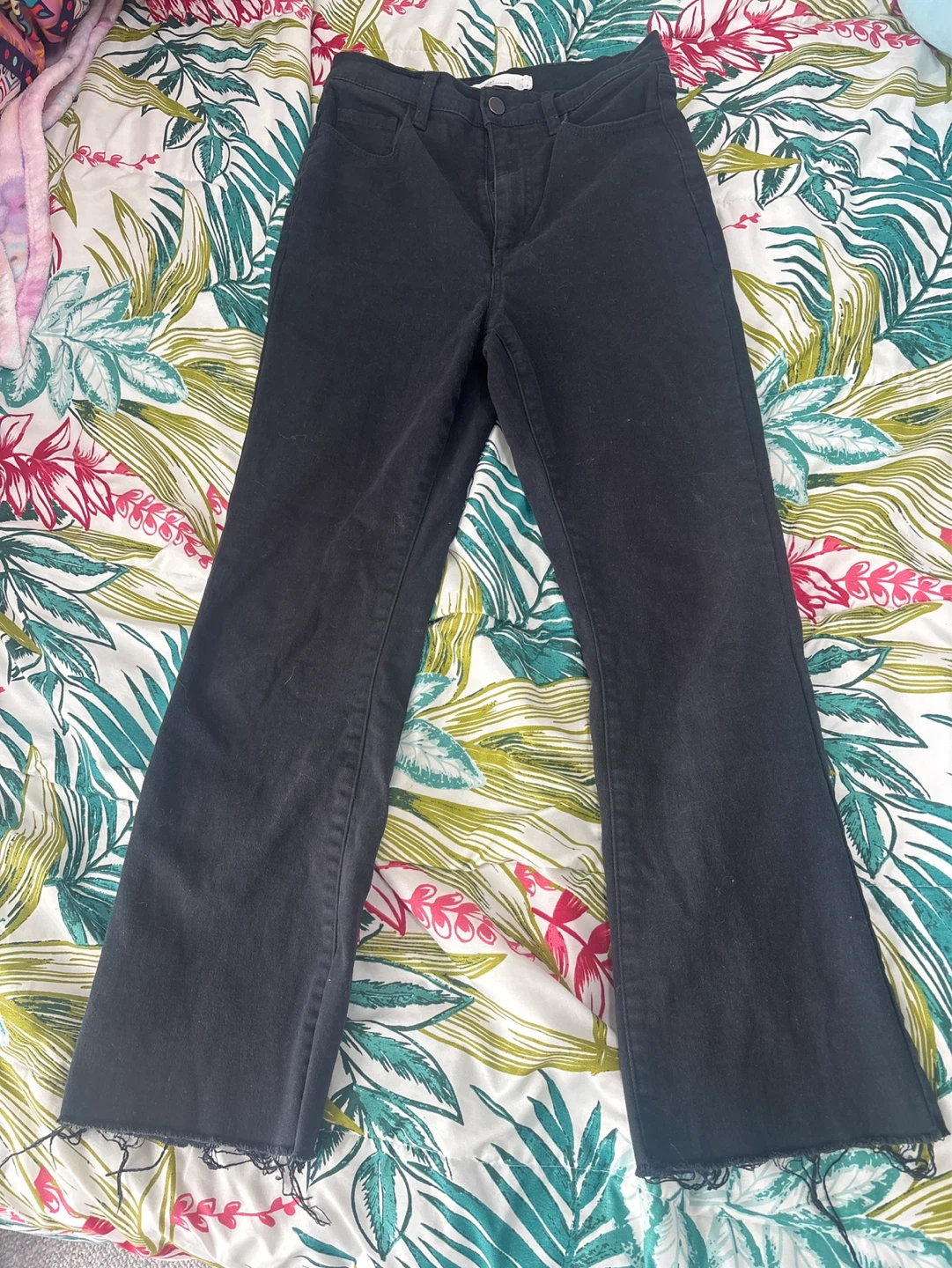 Oak + Fort Black Flare Jeans Size 26