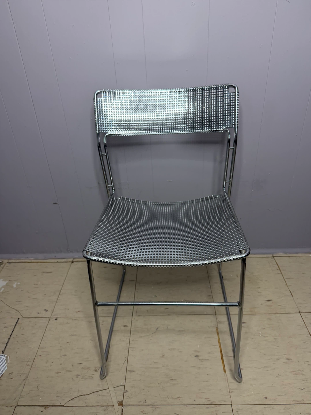 Modern Chrome Mesh Designer Italian Chair - photo 2