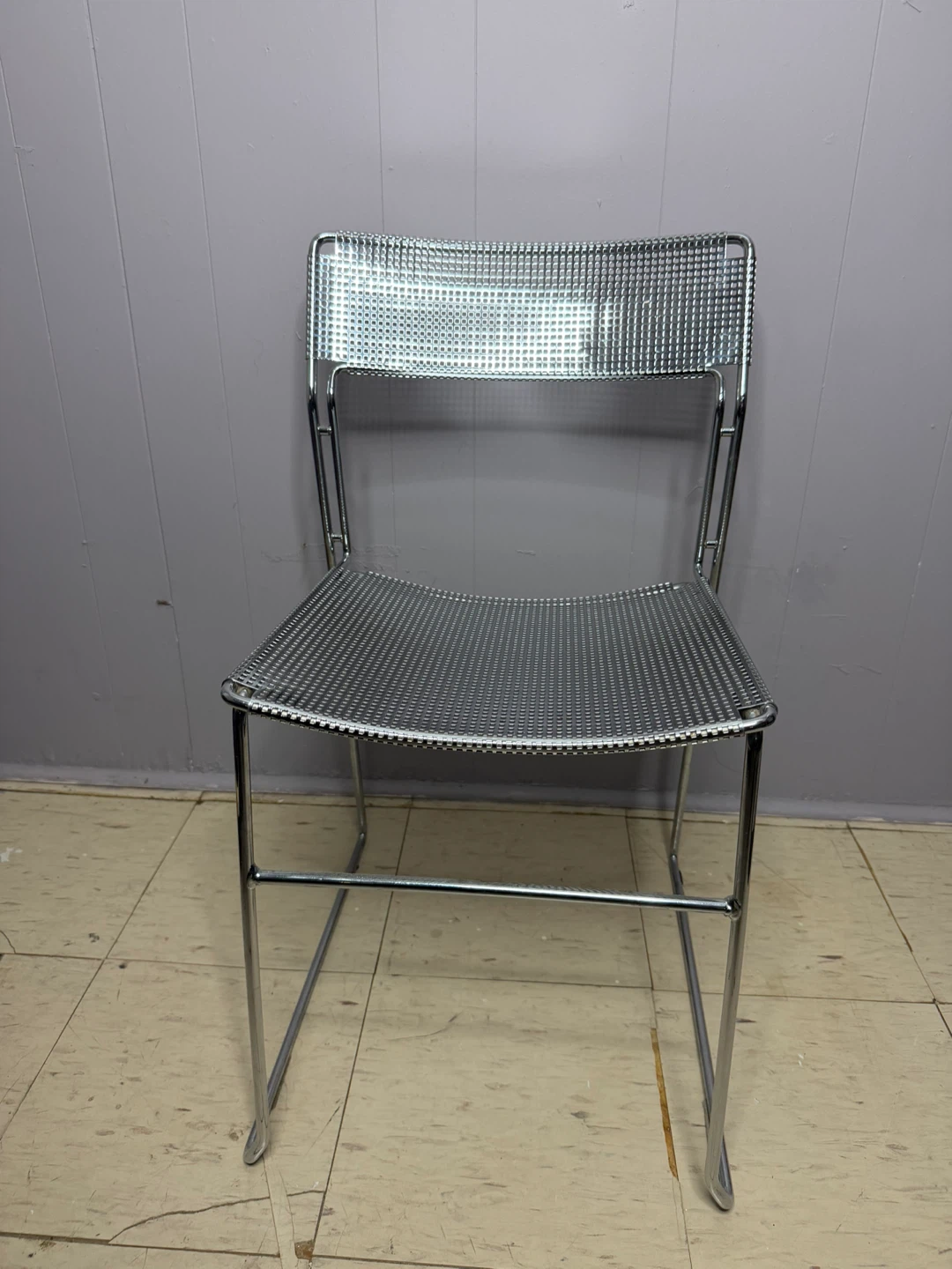 Modern Chrome Mesh Designer Italian Chair - photo 3