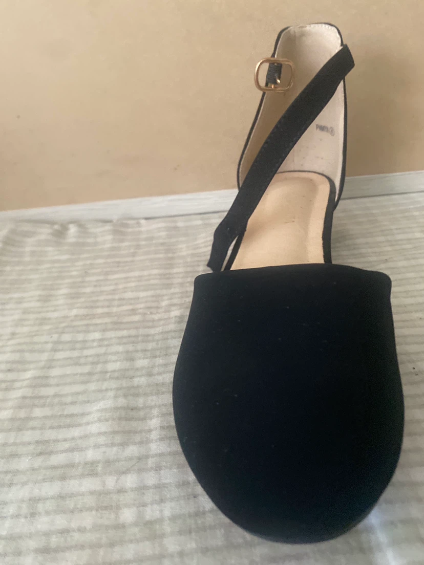 Black Suede Ankle Strap Flats - photo 2
