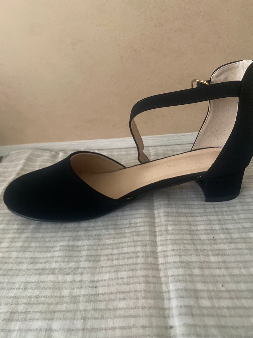 Black Suede Ankle Strap Flats - photo 3