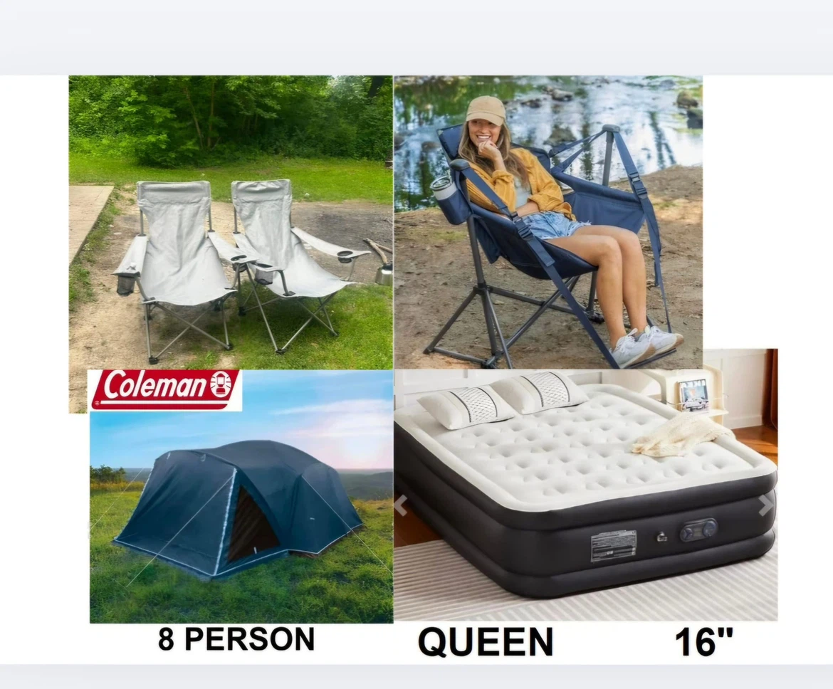 RENTAL Tent, Chairs, Air Mattress: per night 100$