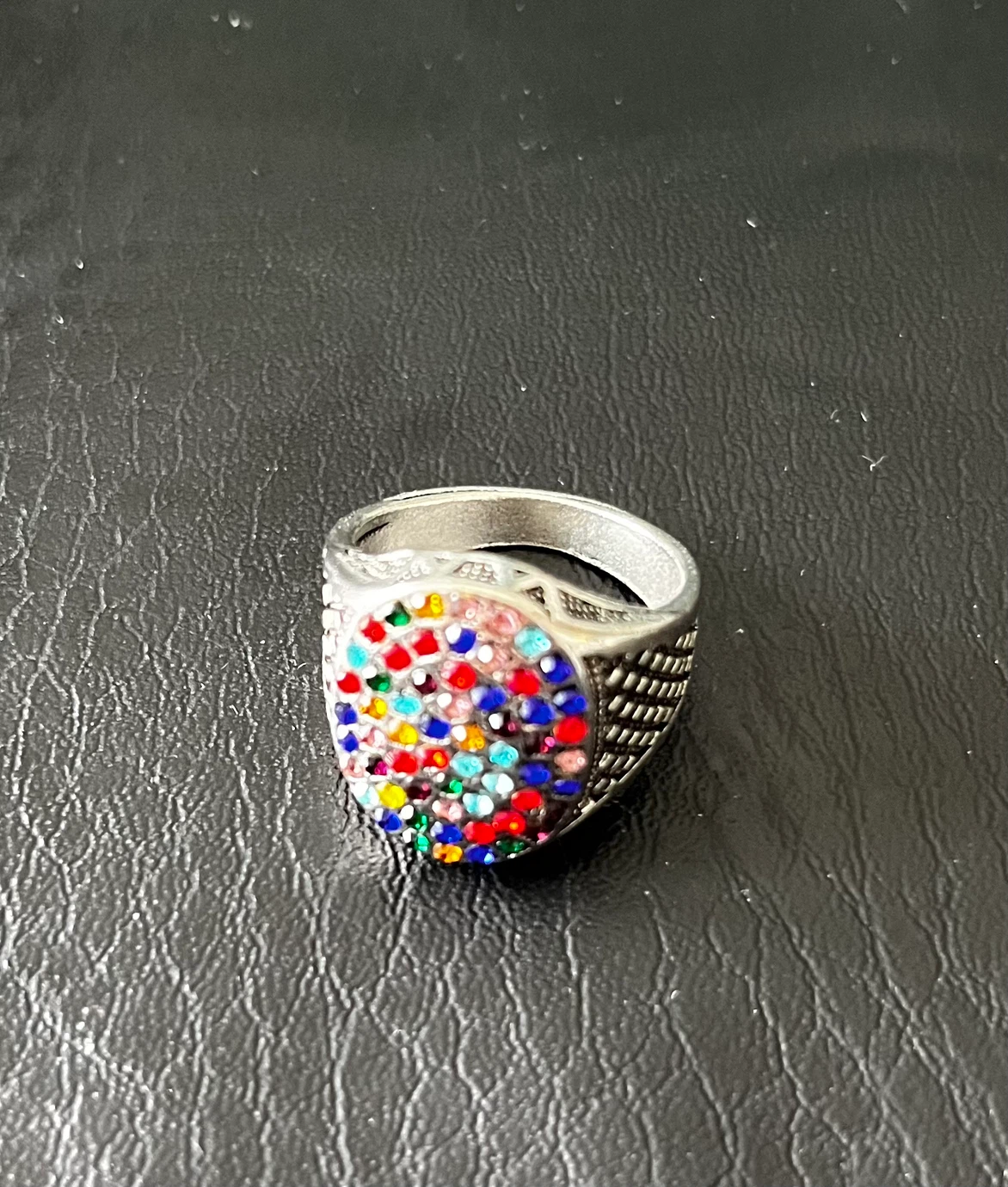 Statement Ring with Colorful Gems - photo 2