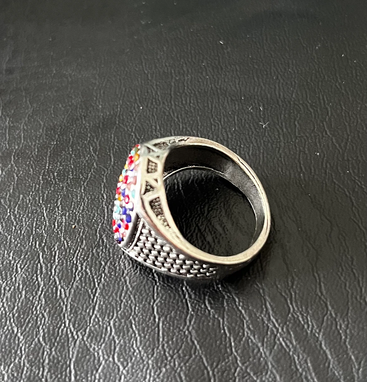 Statement Ring with Colorful Gems - photo 4