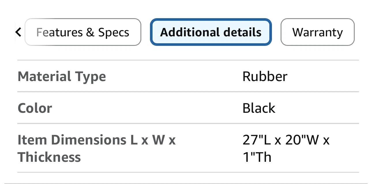 Motor Trend Heavy Duty Car Floor Mats - Black Rubber