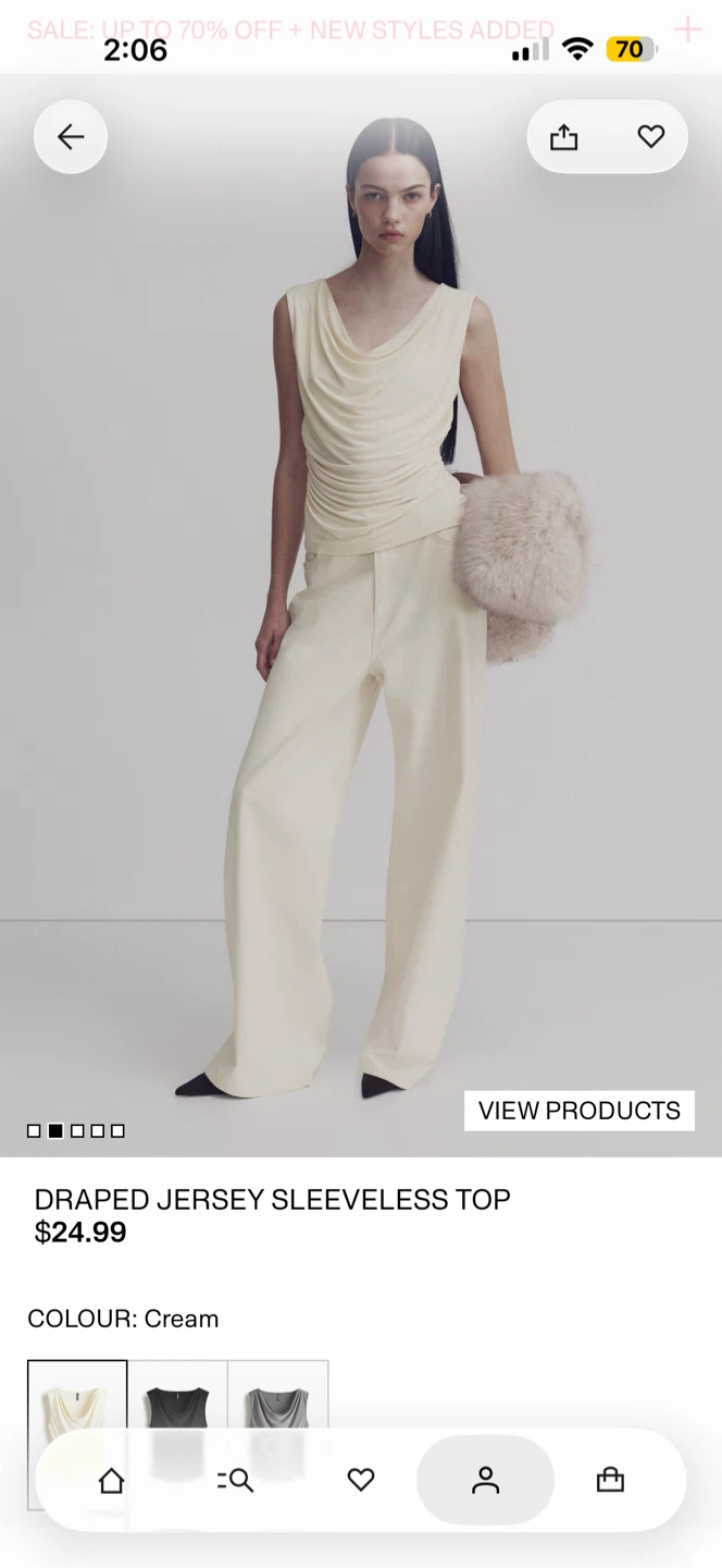 New H&M Draped jersey sleeveless top - photo 3