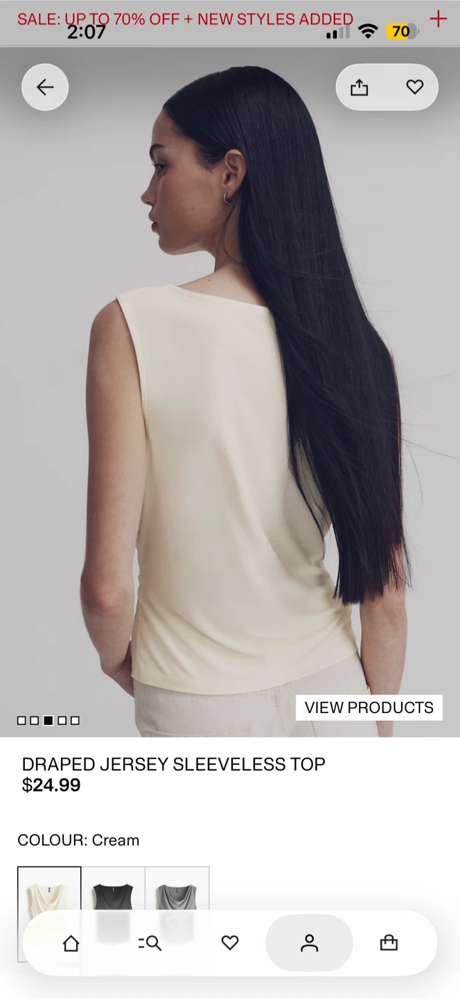New H&M Draped jersey sleeveless top - photo 4