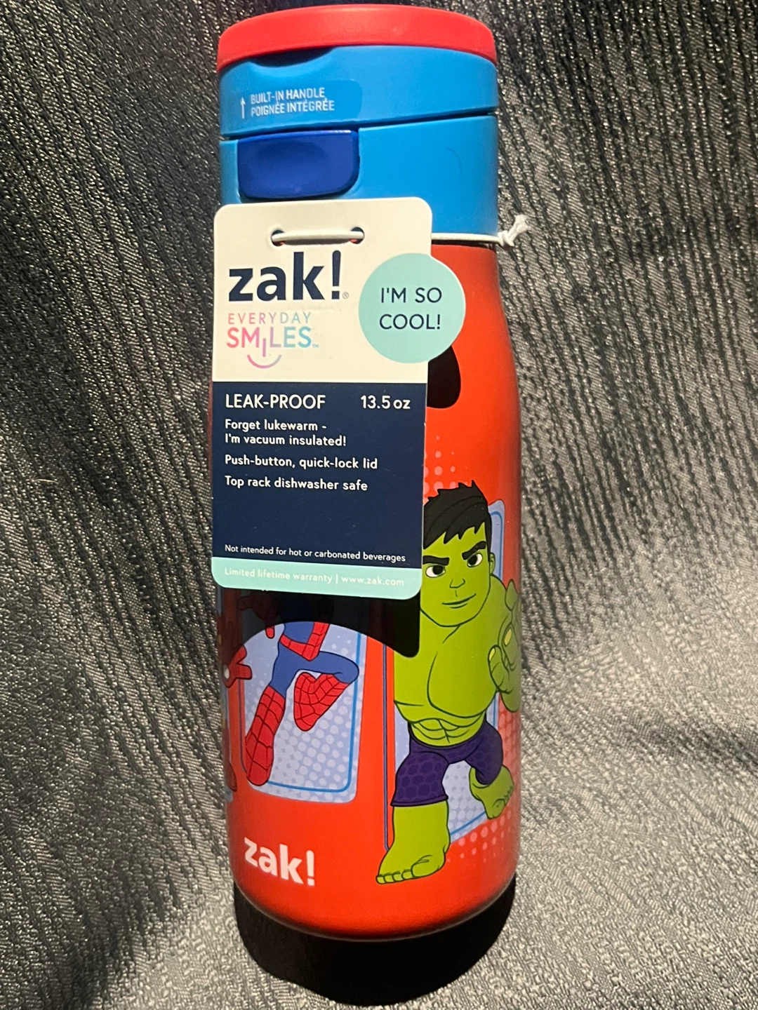 Zak! Marvel Avengers Stainless Steel Water Bottle