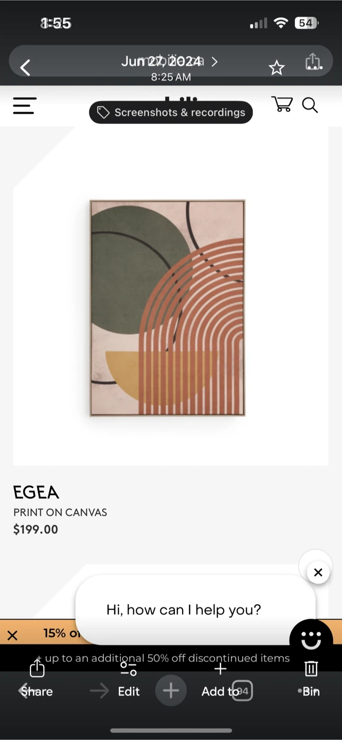 Egea Print on Canvas Wall Art