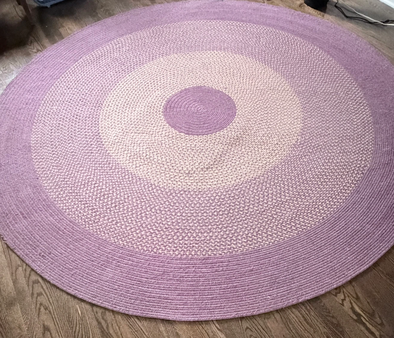 9x9 Rhody Rugs Round Braided Rug - Purple Ombre - photo 2