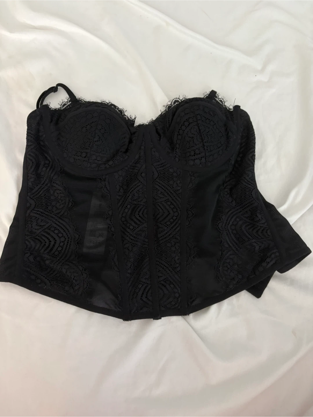 Garage Black Lace Bustier