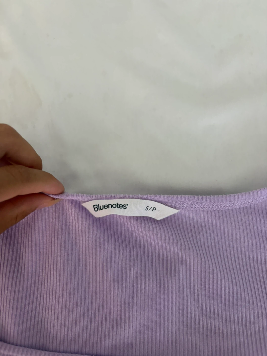 Bluenotes Purple Ribbed Crop Top - photo 2
