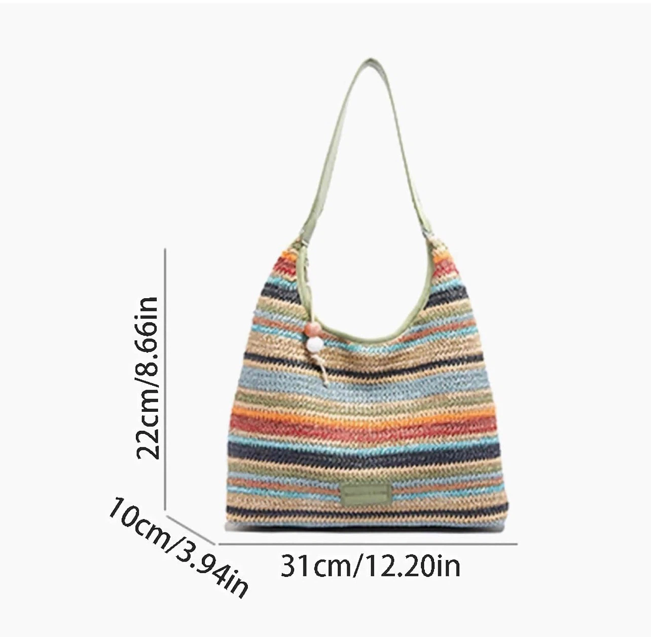 Woven Striped Hobo Bag - photo 4