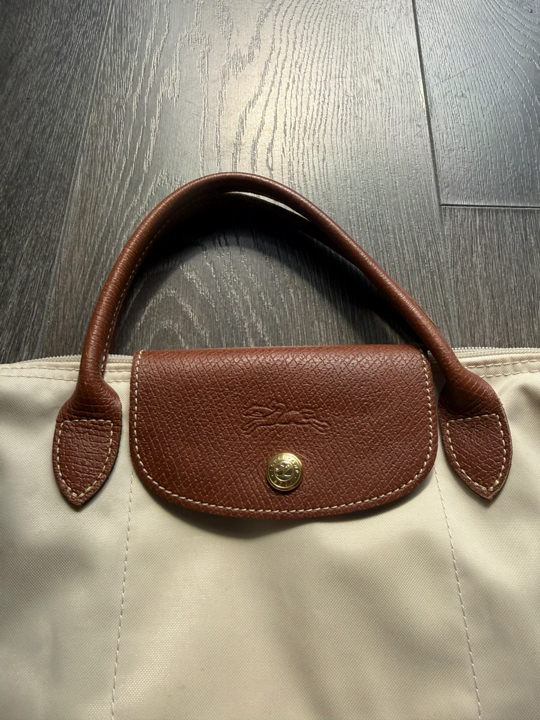 Longchamp Le Pliage Tote Bag model S white beige - photo 2