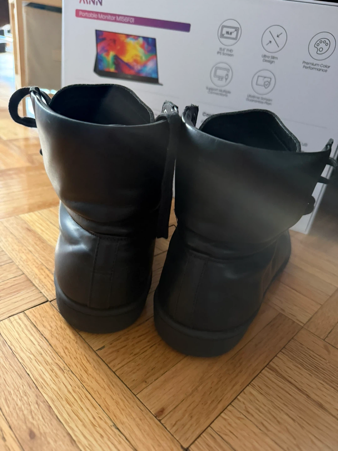 Saint Laurent Paris Black Leather High-Top Sneakers - photo 2