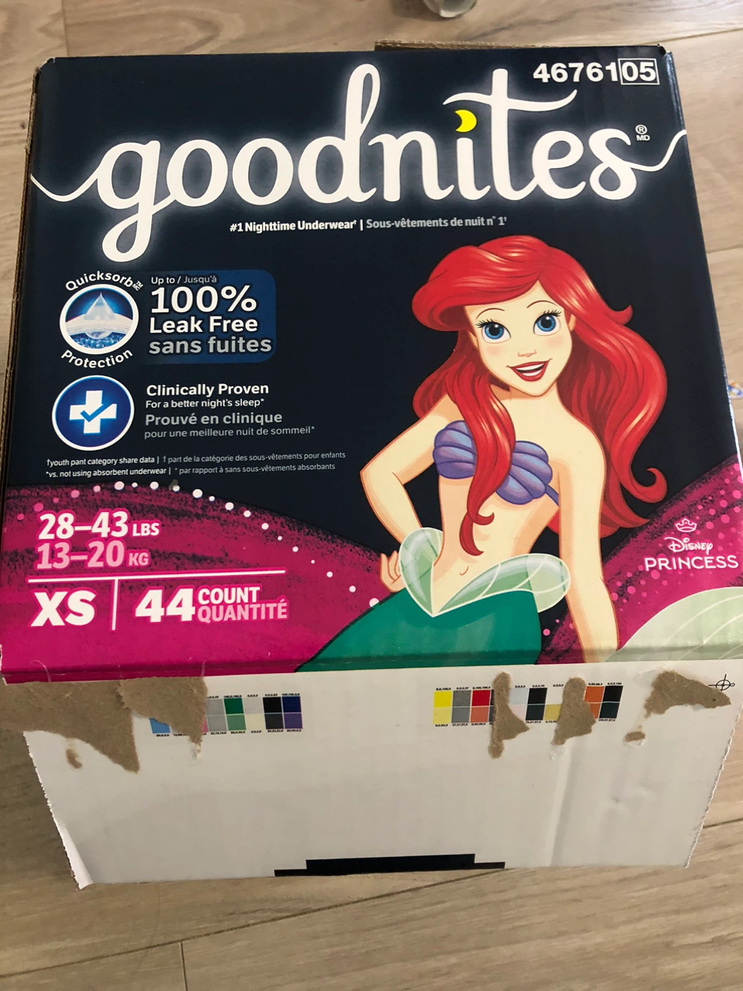 GoodNites Ariel Princess Nighttime Underwear XS