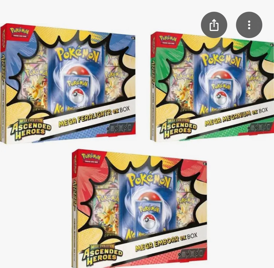 Pokémon Mega Evolution Ascended Heroes EX Boxes