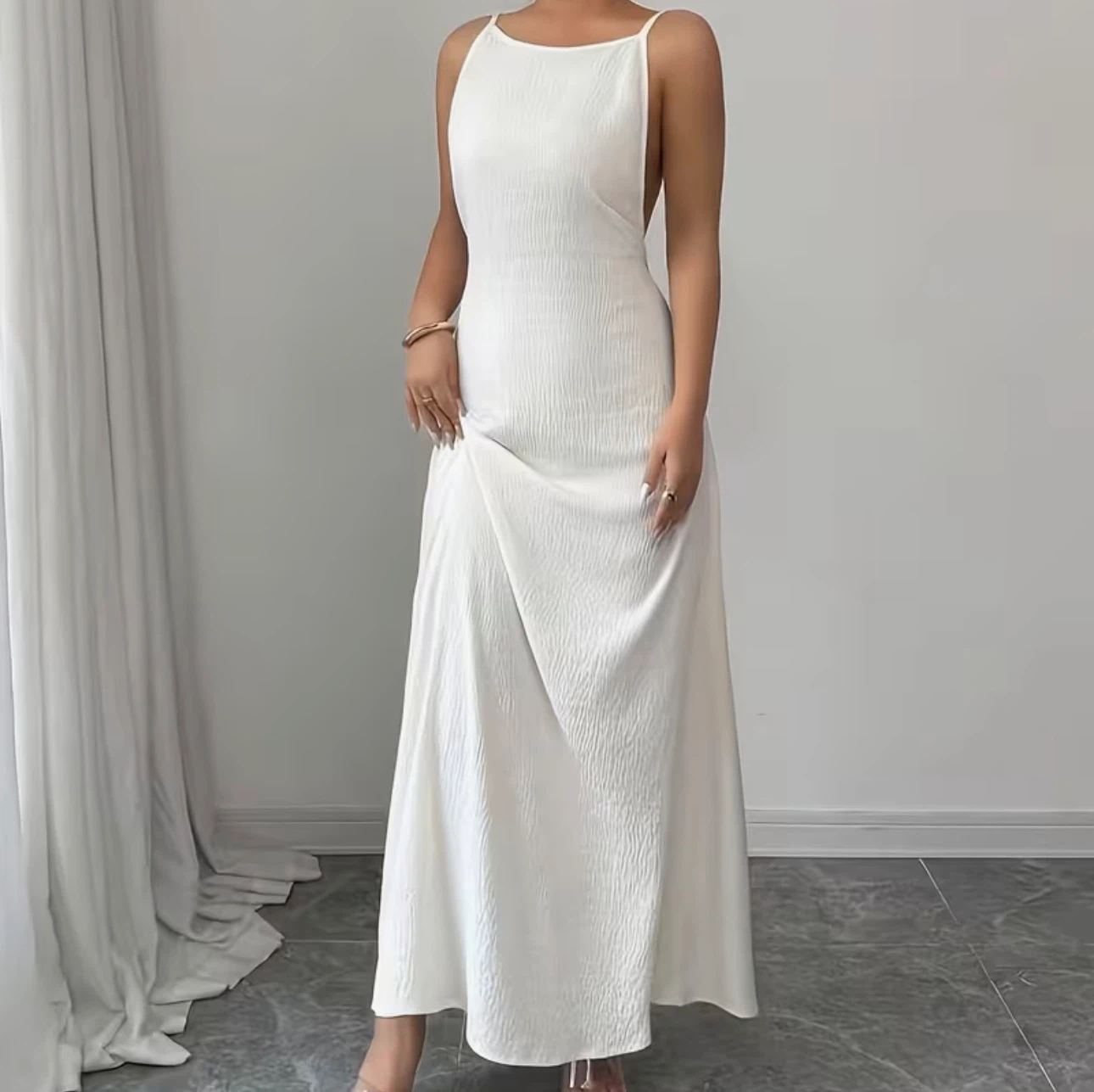 Brand new White Spaghetti Strap Maxi Dress
