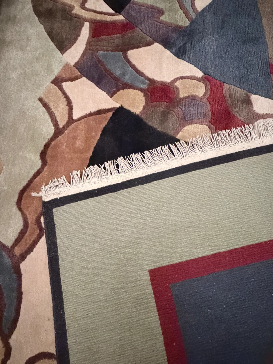 9x13 Art Deco Wool hand turfed Abstract Geometric Area Rug - photo 4