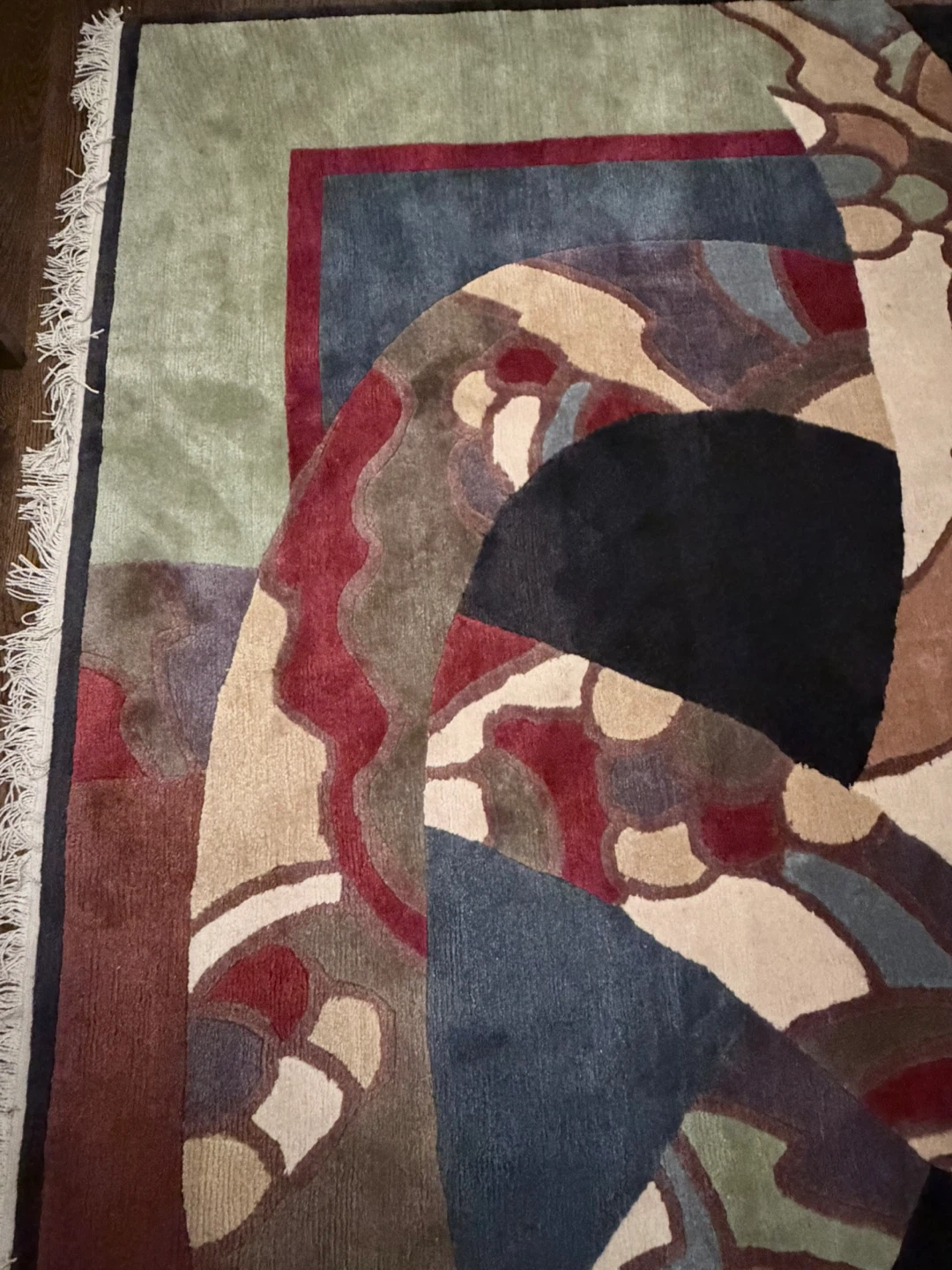 9x13 Art Deco Wool hand turfed Abstract Geometric Area Rug - photo 5
