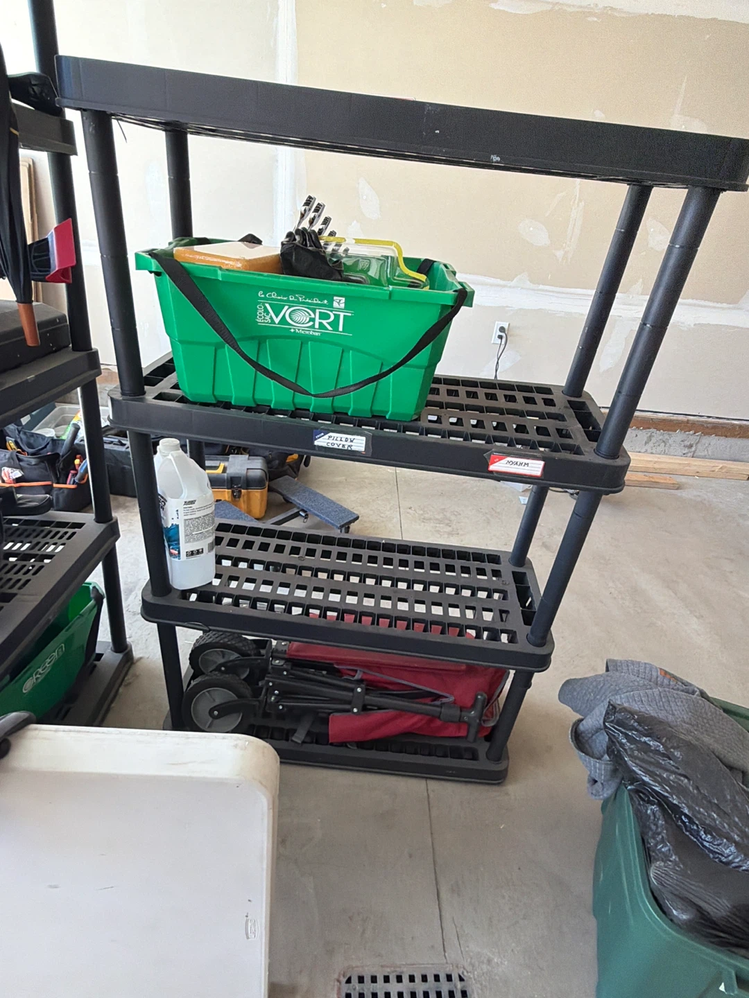 2 X Black 4-Tier Storage Shelf