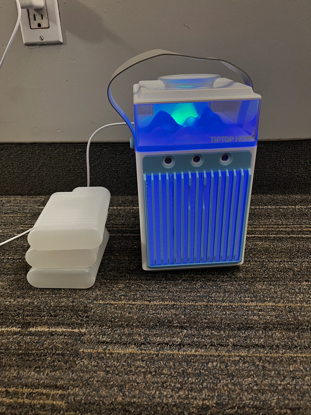 TIPTOP HOME Portable Cooling Fan with Ice Packs