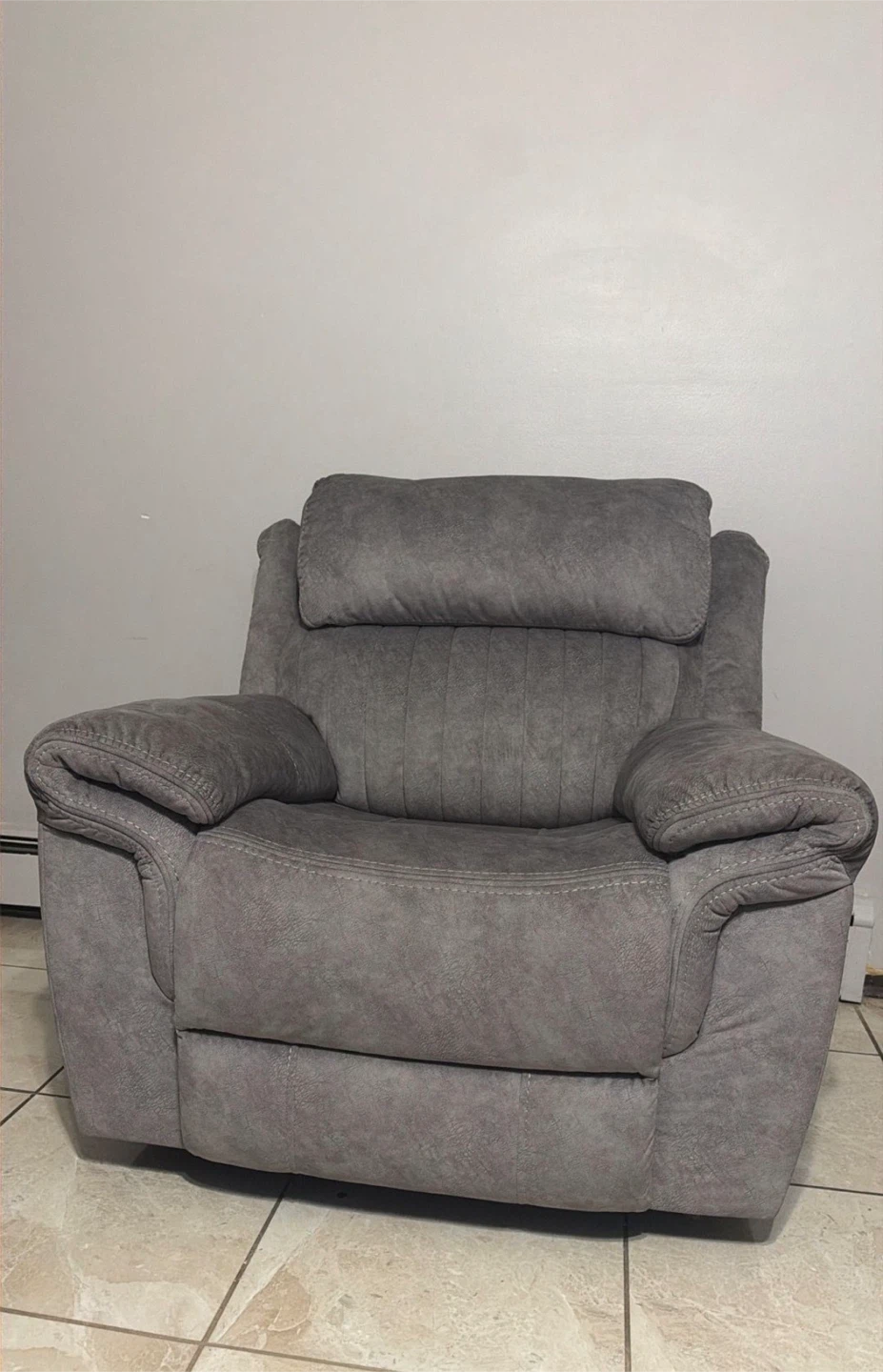 Gray Recliner and rocking Sofa - photo 2