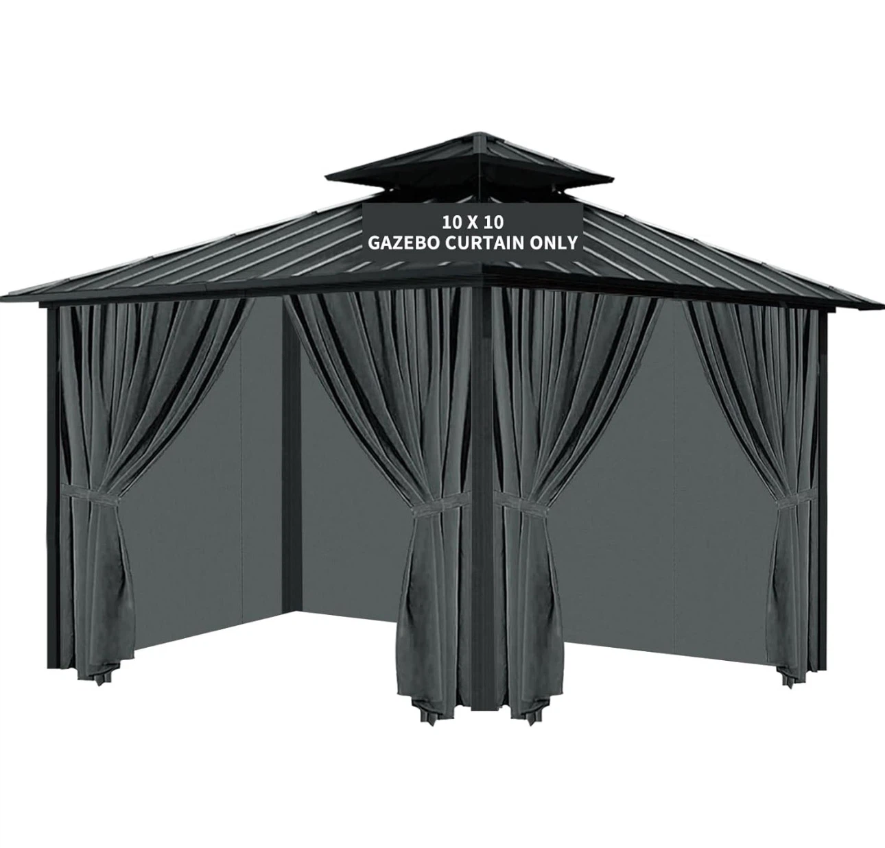 Panels Sidewall Curtains with Zipper for Patio