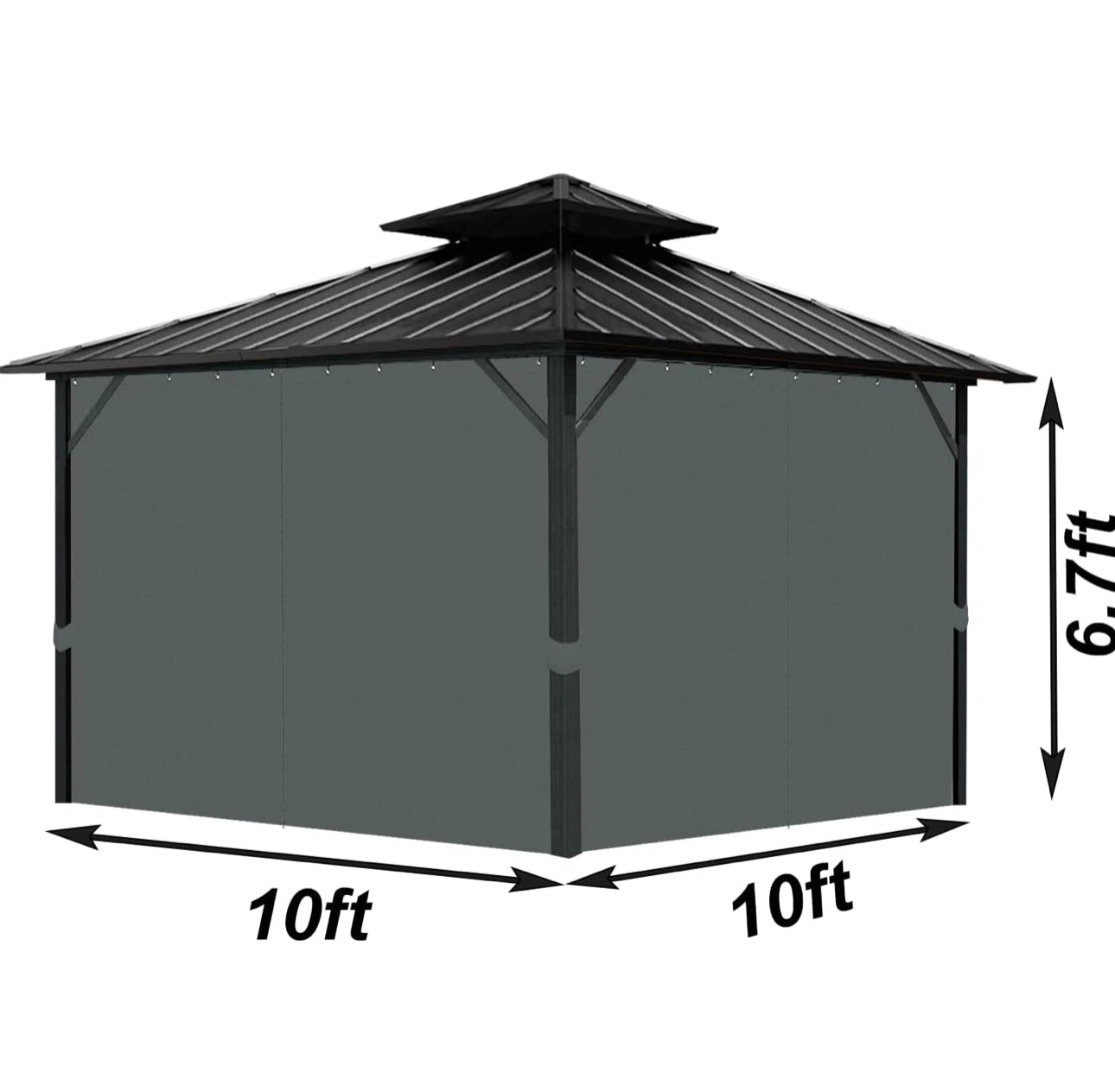 Panels Sidewall Curtains with Zipper for Patio - photo 3