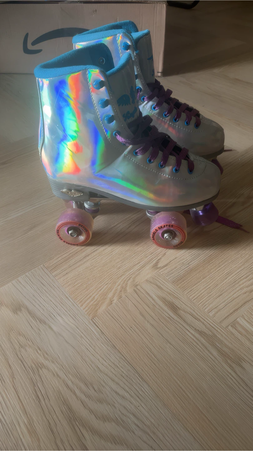 Angels Skates Holographic Quad Roller Skates - Size 9