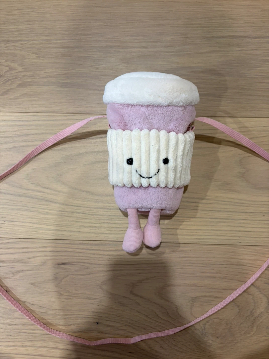 Jellycat Pink Coffee to Go Bag (retired UK exclusive)