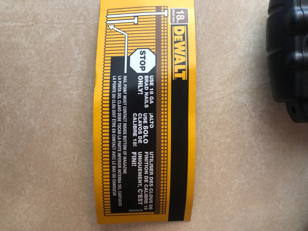 Dewalt Brad Nail gun 18 gauge w/ air comp. BRAND NEW - photo 5