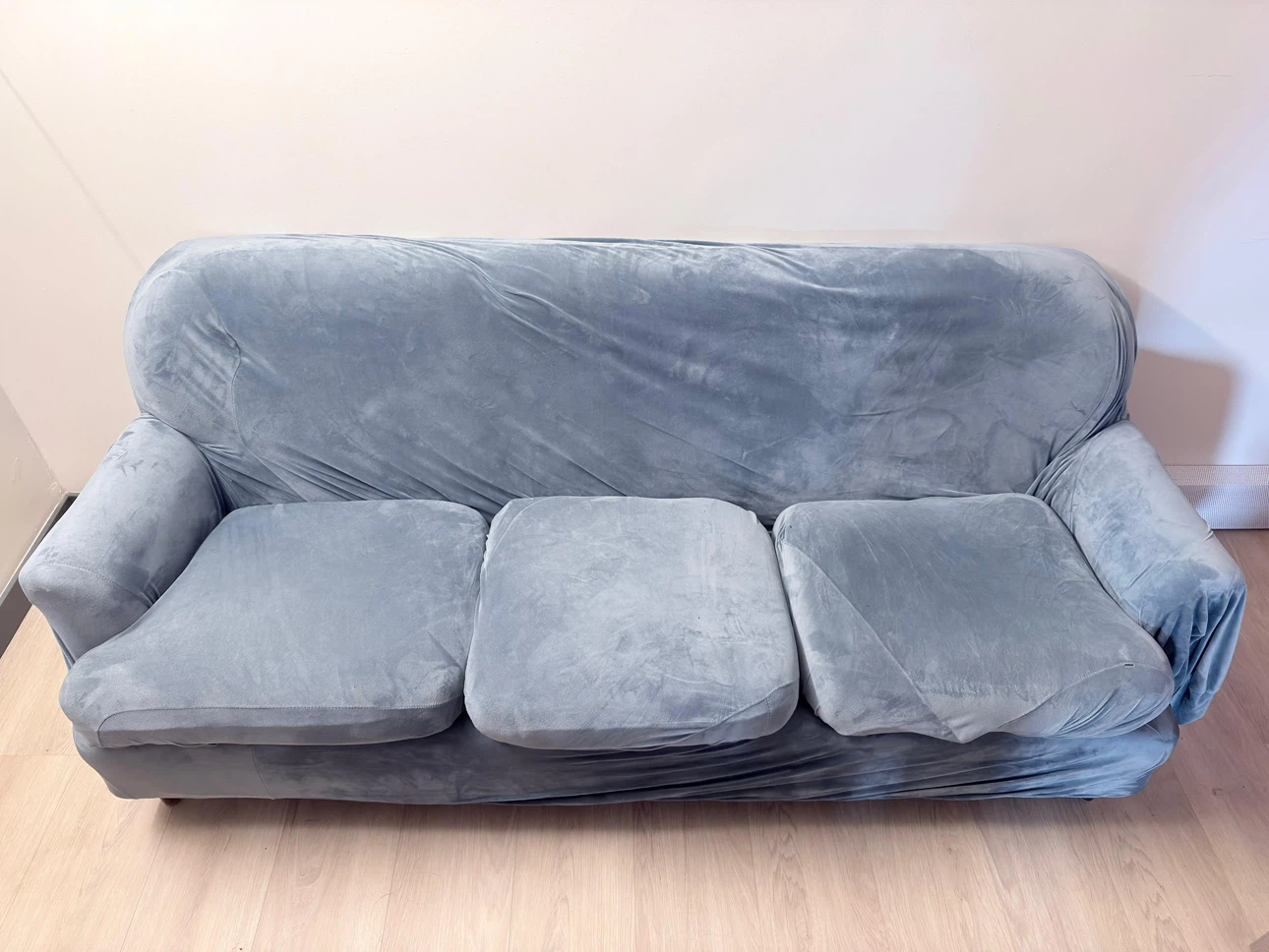 Sofa with Light Blue Cover - photo 2