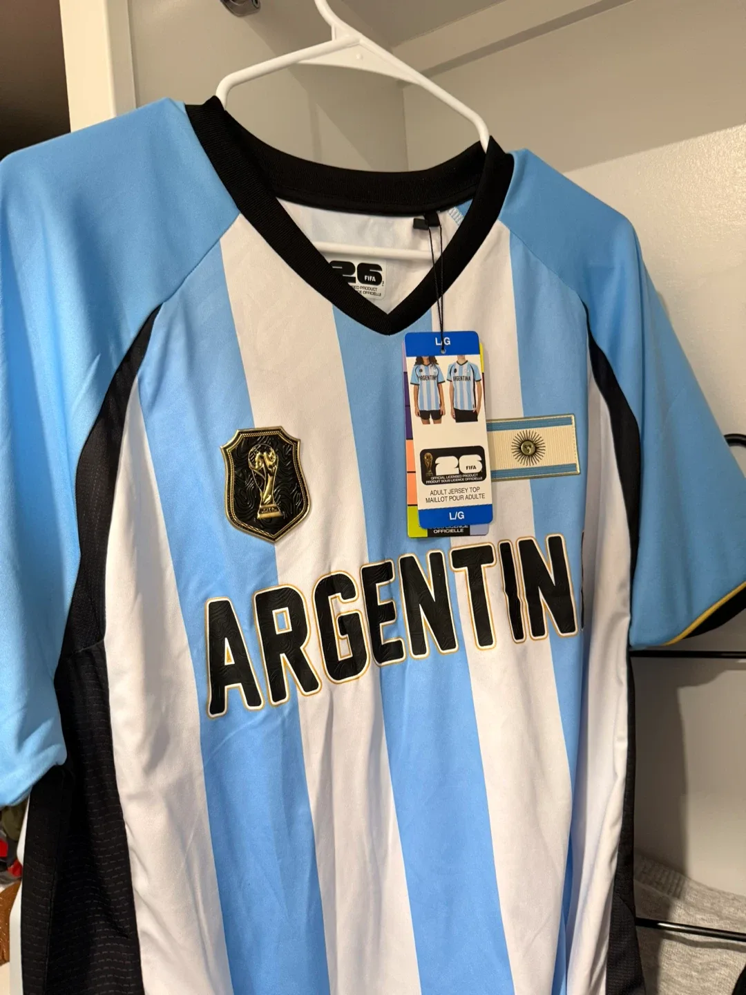 Argentina World Cup Adult Soccer Jersey - Size L - photo 2