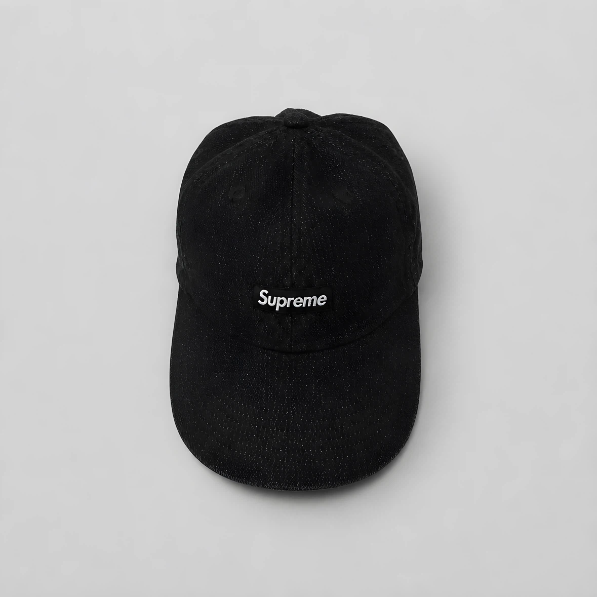 Supreme Black Denim Baseball Cap
