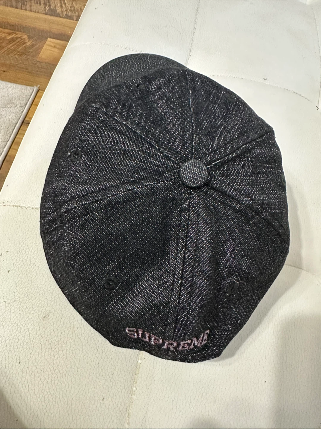 Supreme Black Denim Baseball Cap - photo 2