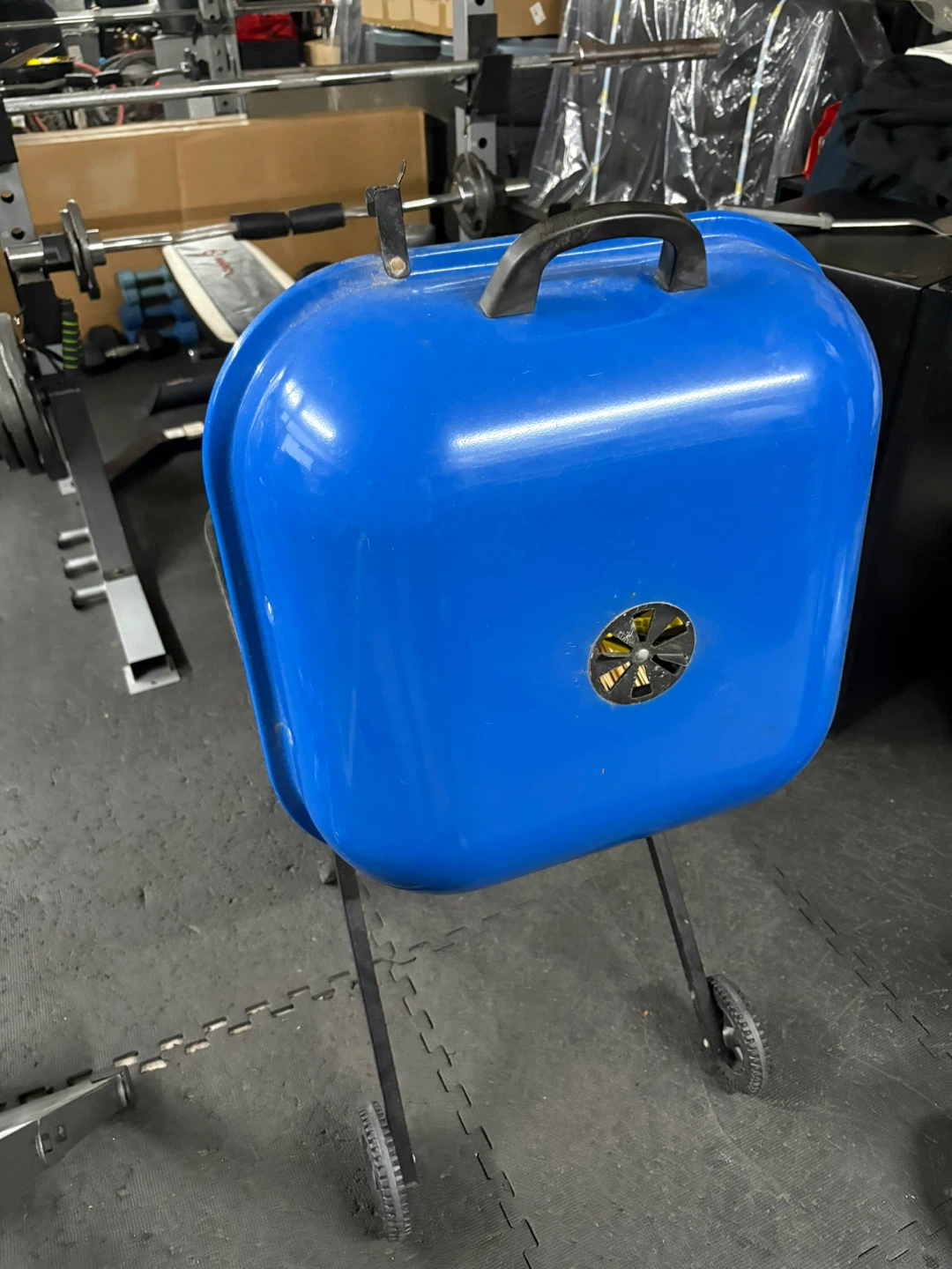 Blue Portable Kettle Grill