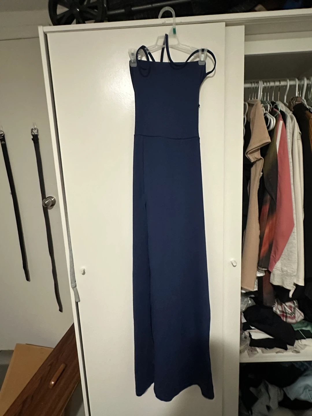 Brand new Navy Blue Maxi Dress with Lace-Up Back