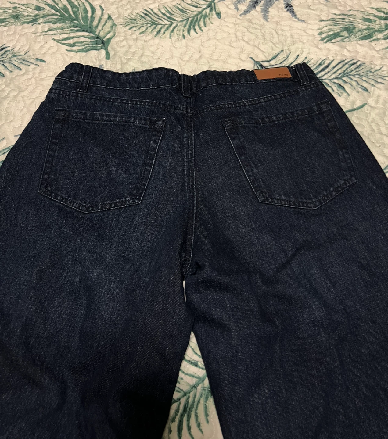 Aeropostale Dark Blue Wash Low Rise Baggy Jeans - photo 4