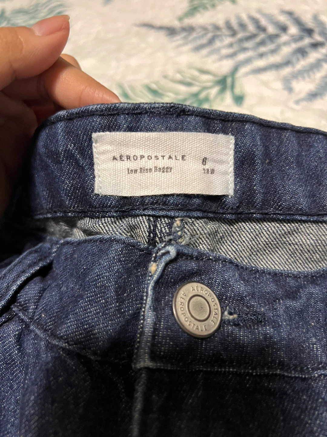 Aeropostale Dark Blue Wash Low Rise Baggy Jeans - photo 5