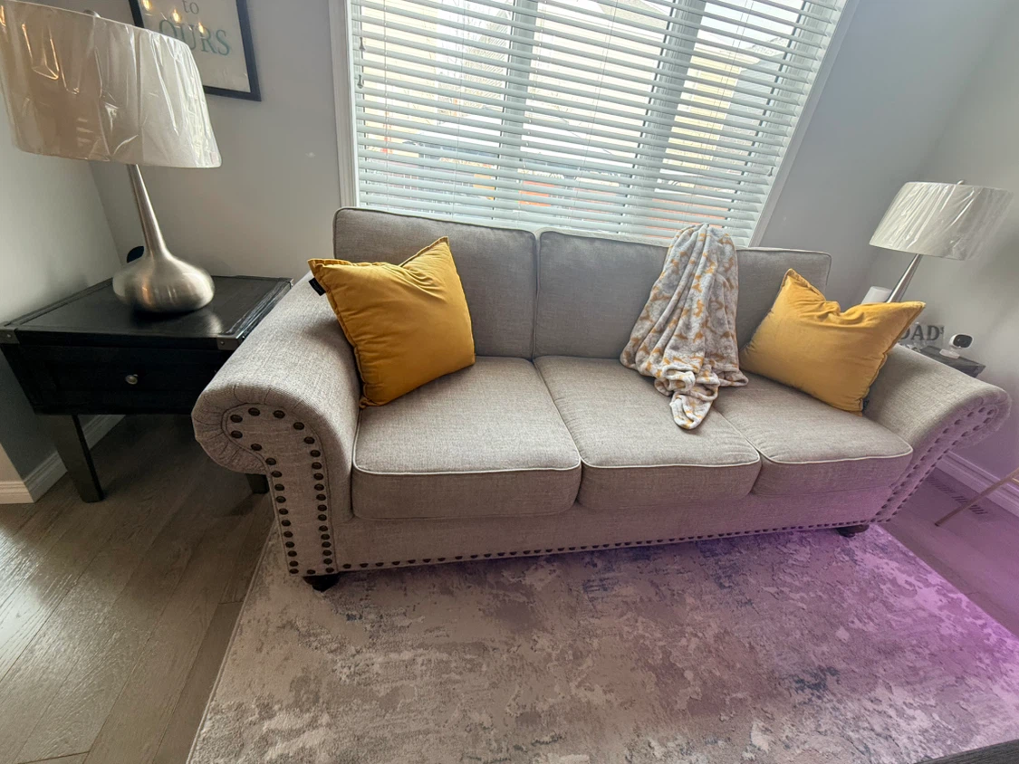 Light Biege Loveseat Sofa