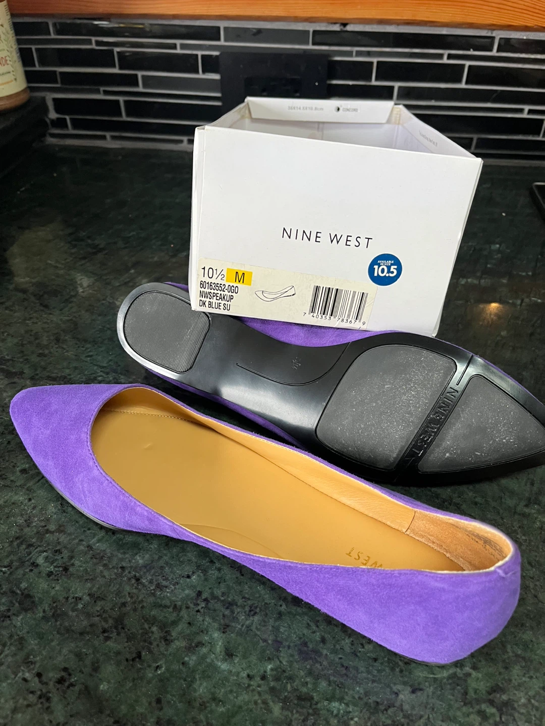 Nine West Women's Purple Suede Flats Size 10.5
