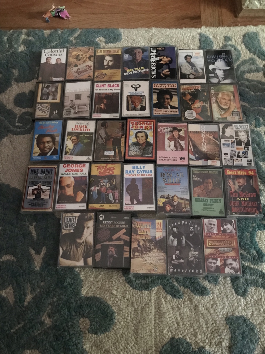 Collection of Country Music Cassette Tapes