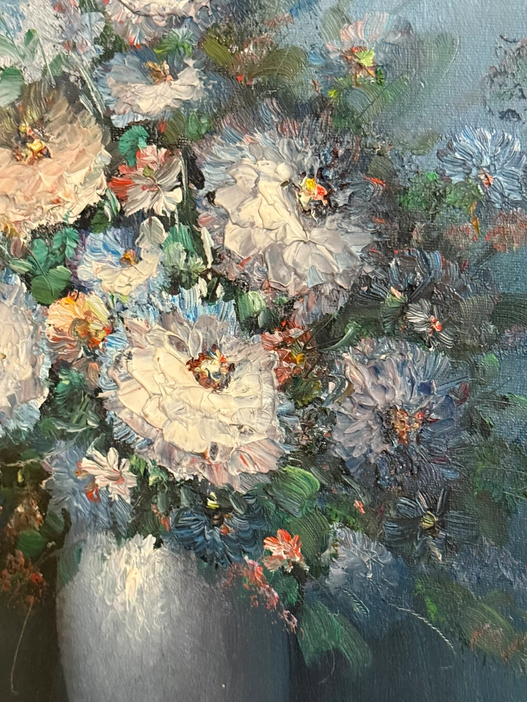 Framed impasto floral painting - photo 4