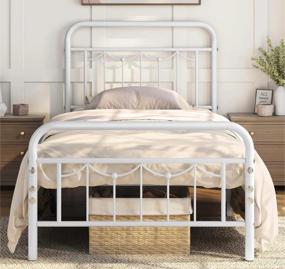 Twin bedframe and mattresses - photo 2