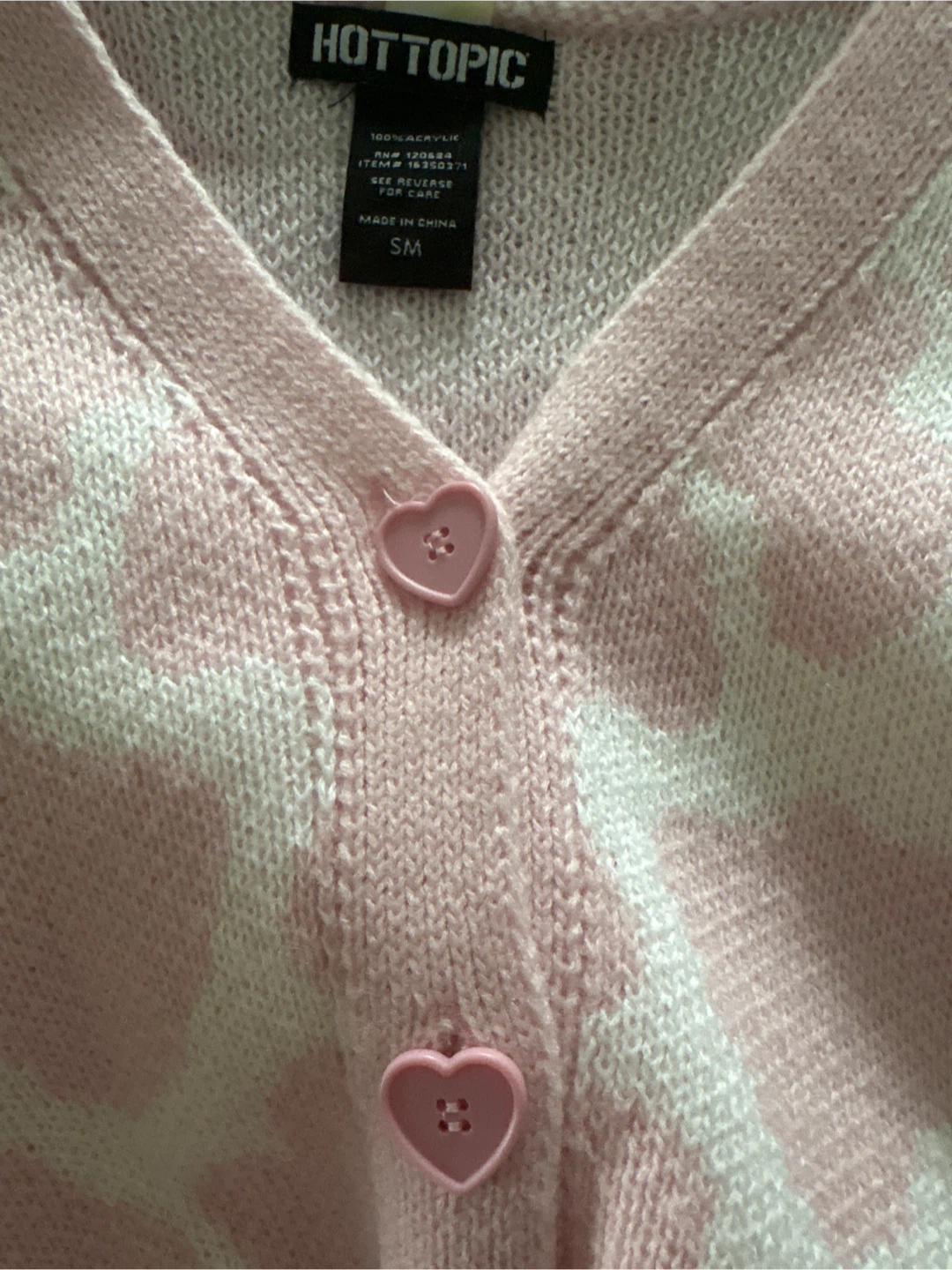 Hottopic Pink & White Cow Print Cardigan - photo 2
